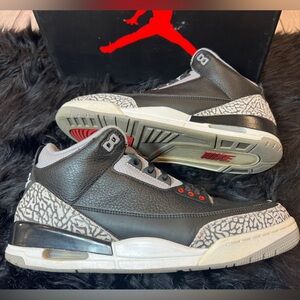🔥 NIKE JORDAN 3 RETRO BLACK CEMENT